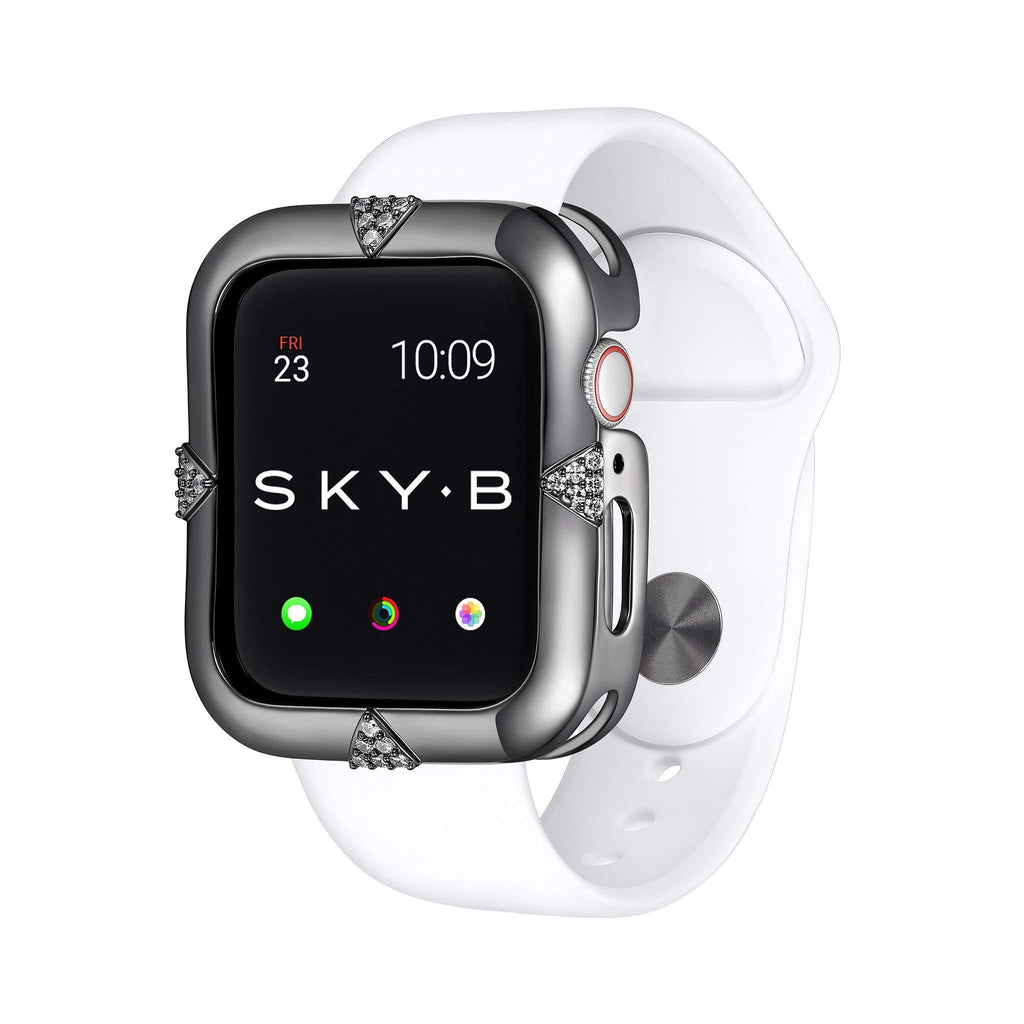 SKYB Pave Points Gunmetal Protective Jewelry Case for Apple Watch Series 1, 2, 3, 4, 5 Devices - 38mm 38 mm