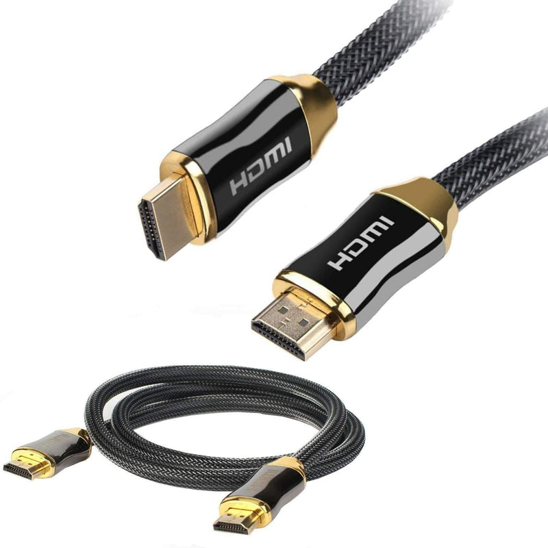 SatelliteSale Ultra High Speed HDMI 2.1 Cable 8K@60Hz 4K@120Hz HDR 48Gbps [24K Gold Plated Connectors | Premium Nylon Cord] Enhanced Audio Return (eARC) & Atmos (3 Feet) 3 Feet