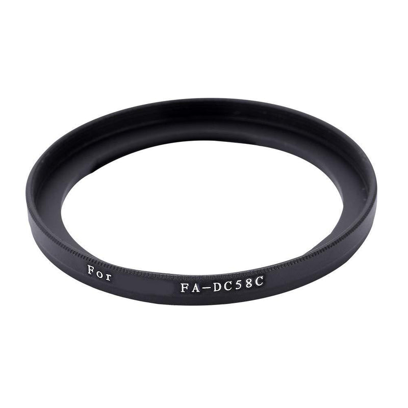 Mugast Adapter Ring, FA-DC58C Black Lens Filter Adapter 58mm Durable Alloy Filter Adapter Ring for Canon Powershot G1X