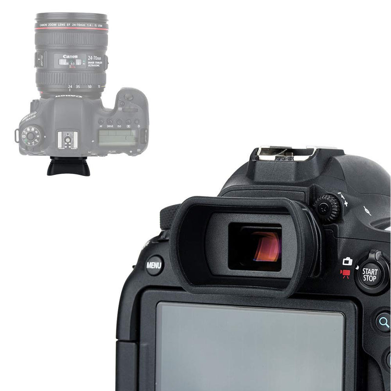 [AUSTRALIA] - JJC Eb Ef Eyecup Eyepiece Eyeshade for Canon T8i T7i T6s T6i T5i SL3 SL2 T7 T6 T5 T3 5D Mark II 6D Mark II 90D 80D 77D 70D 60D 60Da Viewfinder Replace Canon Eb Ef Cup Soft Silicone Extended Design Replaces Canon EB/EF 