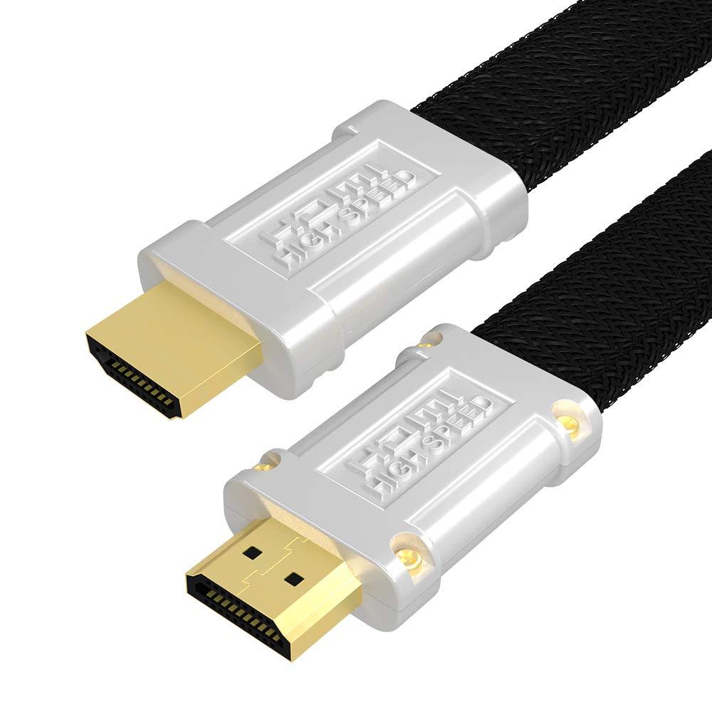 8K HDMI Cable 6 FT - Ultra High Speed (HDMI 2.1, 48Gbps) HDMI Cord with Braided - 24 AWG - Support 8K 60Hz, 4K 120Hz, HDR, 2160P, 1080P, HDCP 2.2, Compatible with HDTV, PC, PS4, PS5-6 Feet 8K-6FT