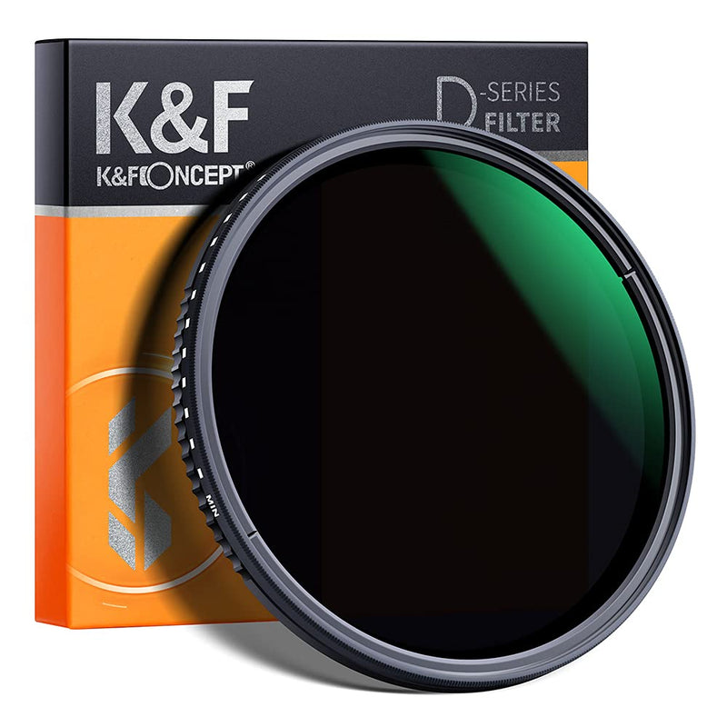 K&F Concept 49mm Variable Netural Density Filter ND8-ND2000 (3-11stop) Adjustable ND Filter with Multi-Layer Coating Waterproof for Camera Lens