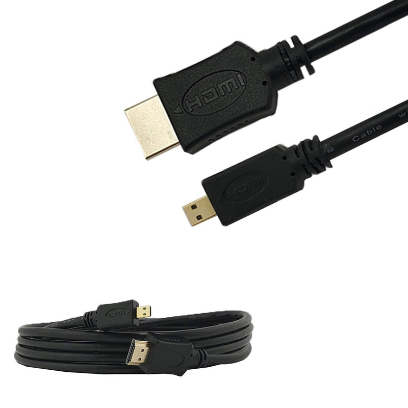 SatelliteSale High-Speed Micro HDMI to HDMI TV Adapter Cable [24K Gold Plated | Copper Core | PVC Jacket] 4K Resolution, 3D, Audio Return Channel, HDMI Ethernet Channel (15 Feet) 15 Feet