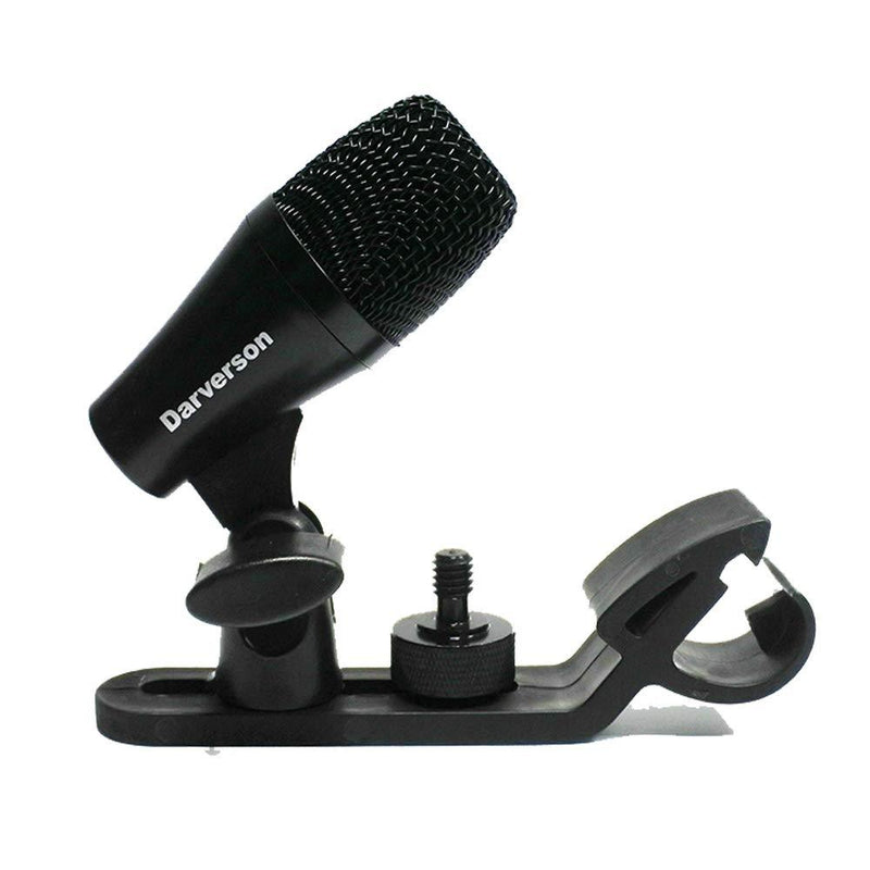 [AUSTRALIA] - Cardioid Dynamic Tom Snare Drum Microphone Mic for Drum Kit Percussion Instrument Sound Pickup with Fixed Holder Mount 