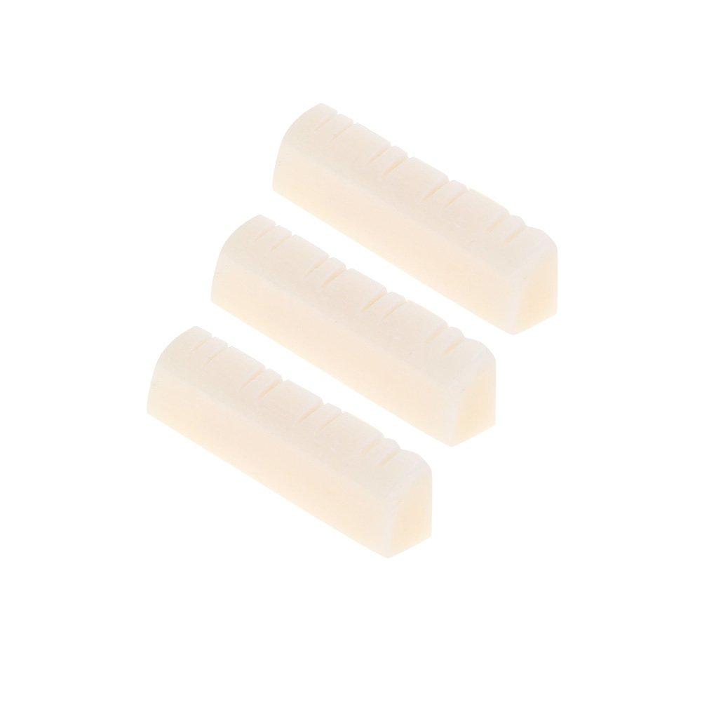 Bnineteenteam 3Pcs Mandolin String Nut Mandolin Nut Slotted Acoustic Mandolin Bone Nut Mandolin Replacement Parts