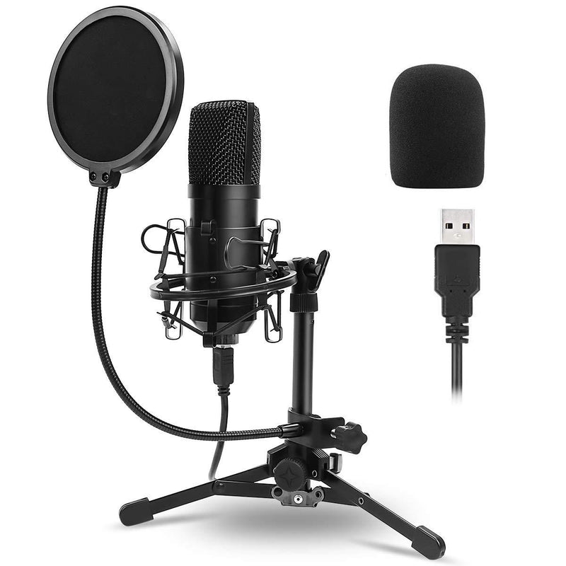 [AUSTRALIA] - DricRoda USB Microphone Kit, Professional 192kHz/24bit Podcast Studio Microphone, Plug & Play USB Condenser PC MIC for Recording, Streaming, Gaming, YouTube 