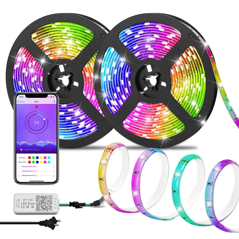 [AUSTRALIA] - Dream Color LED Strip Lights, Starlotus Waterproof 32.8feet/10M LED Chasing Light with APP, Smart Phone Controlled Led Light Strip SMD5050 300Leds Rainbow Color Changing Rope Lights for Home,Party Dream Color 