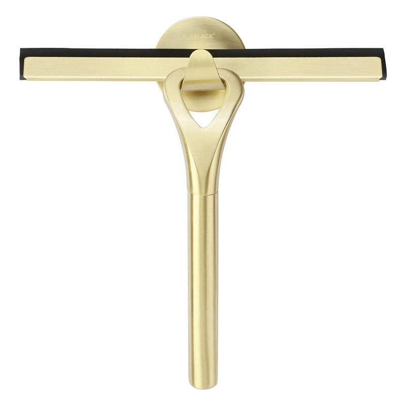 HomDSim Stainless Steel Shower Squeegees All-Purpose Mirror/Window/Glass Wiper Scraper Golden Shower Squeegee Gold