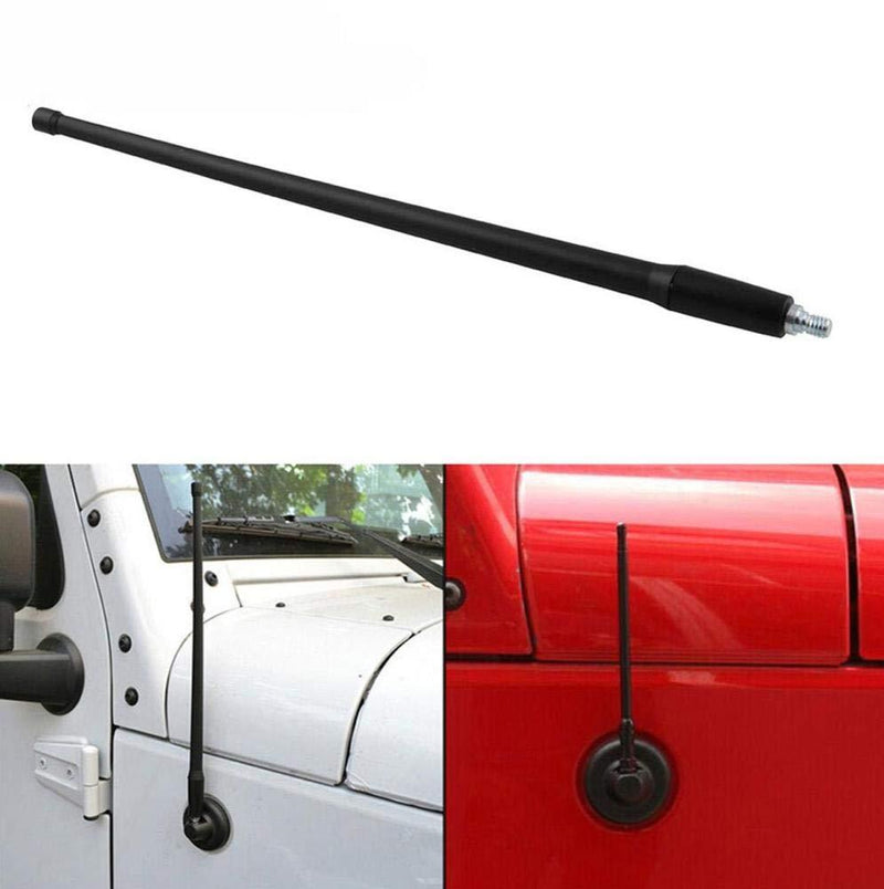 AUXMART Antenna Replacement for Jeep Wrangler JK JL 2007-2019, 13 inch Flexible Rubber Antenna