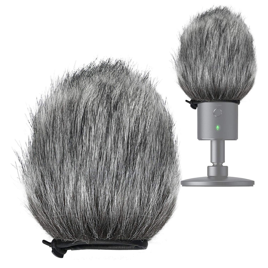 SUNMON Razer Seiren X Furry Windscreen Muff, Mic Pop Filter/Shield Wind Cover fits Razer Seiren X USB Condenser Streaming Microphone Fur