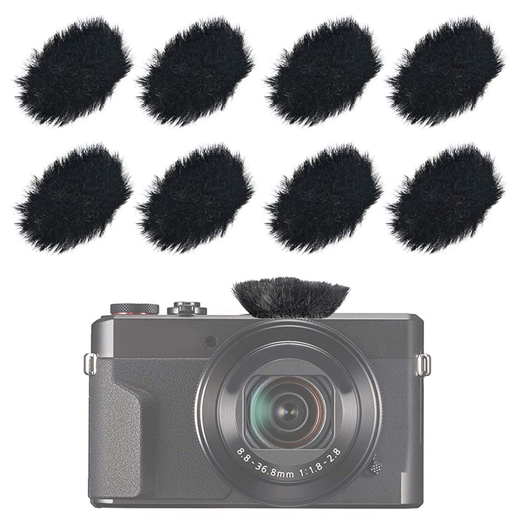 SUNMON Camera Mic Windscreen, Furry Wind Muff Wind Cover for DSLRs Mic Outdoor Windshield (8 Pack) Camera Windscreen 2.4 CM