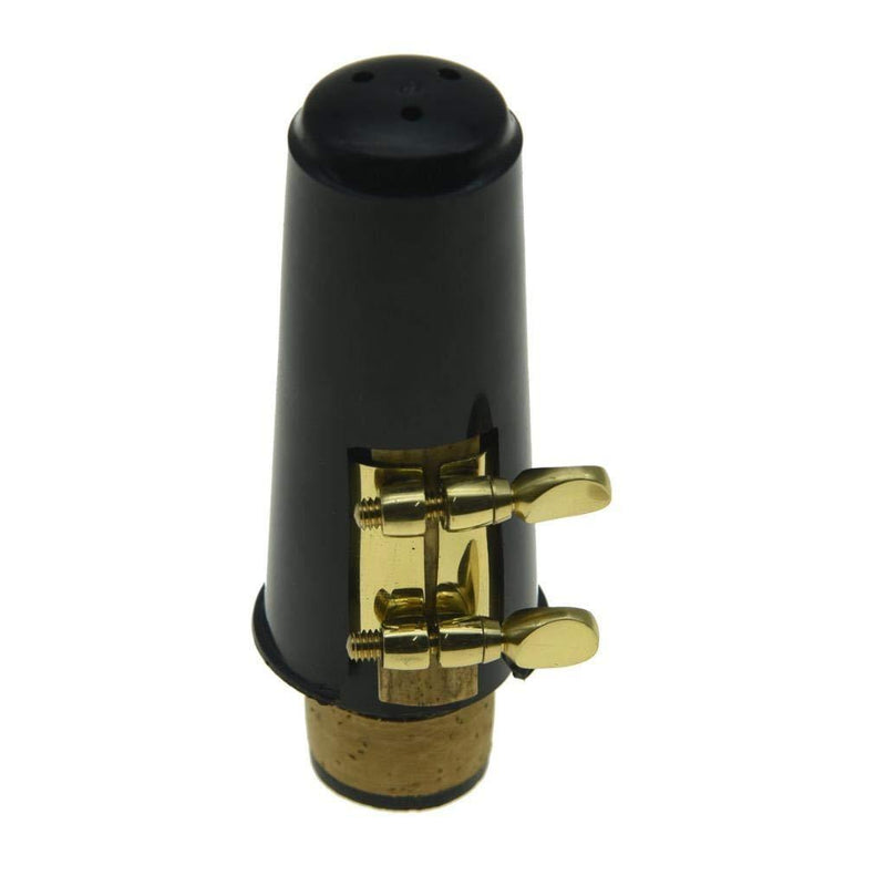 KAISH Bb Clarinet Mouthpiece Kit with Ligature,one Reed and Plastic Cap,Gold Ligature Gold Ligture