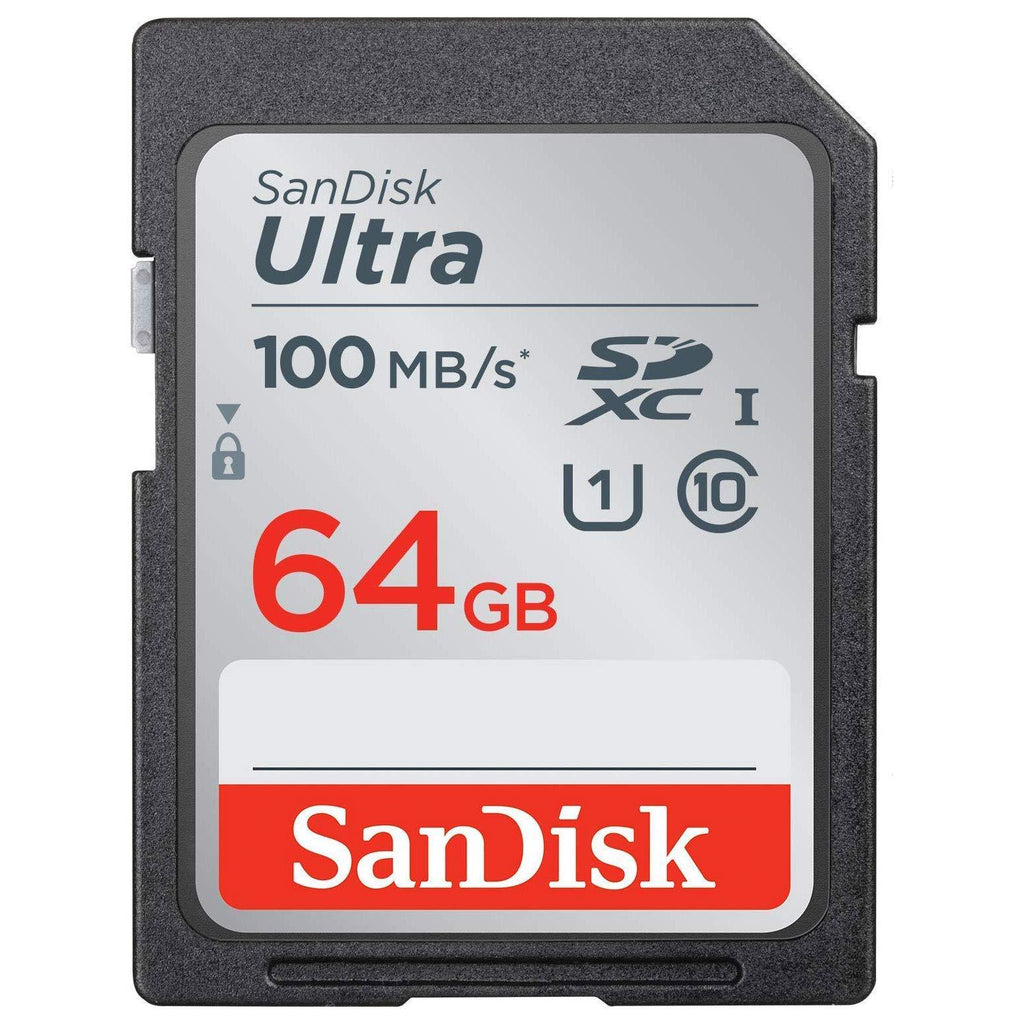 SanDisk 64GB Ultra SDXC UHS-I Memory Card - 100MB/s, C10, U1, Full HD, SD Card - SDSDUNR-064G-GN6IN