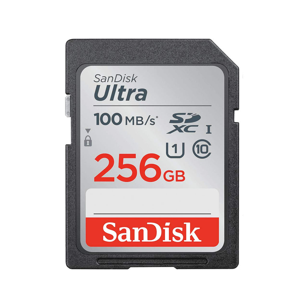 SanDisk 256GB Ultra SDXC UHS-I Memory Card - 100MB/s, C10, U1, Full HD, SD Card - SDSDUNR-256G-GN6IN