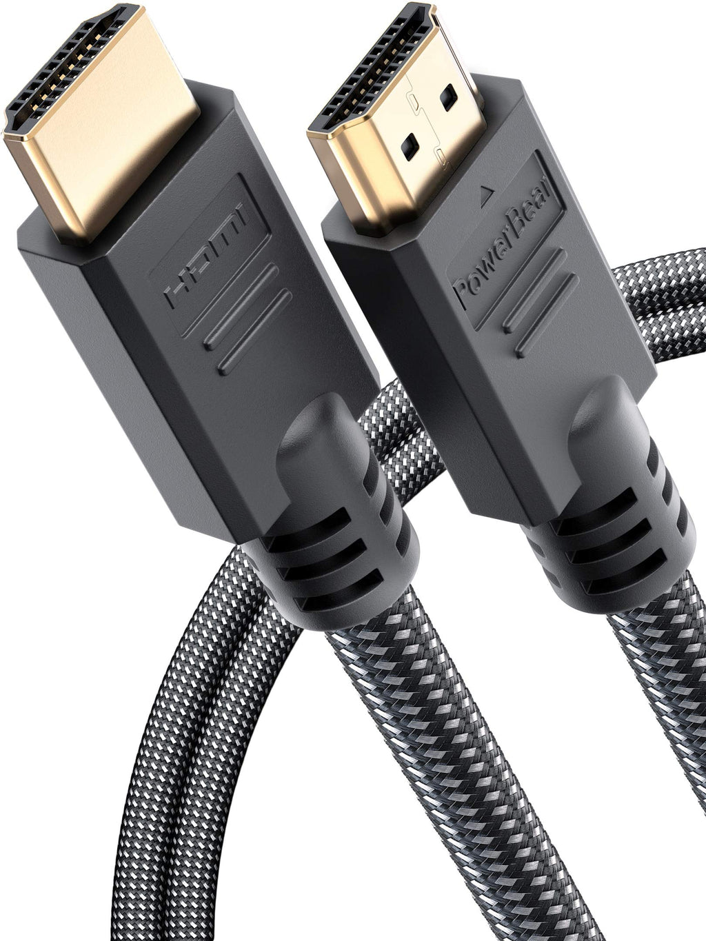 PowerBear 4K HDMI Cable 6 ft | High Speed, Braided Nylon & Gold Connectors, 4K @ 60Hz, Ultra HD, 2K, 1080P & ARC Compatible | for Laptop, Monitor, PS5, PS4, Xbox One, Fire TV, Apple TV & More 6 Feet 1