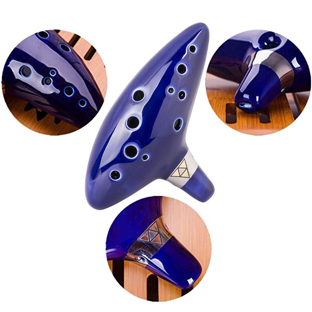 Legend of Zelda Ocarina 12 Hole Alto C with Song Book (Songs From the Legend of Zelda) (Blue)