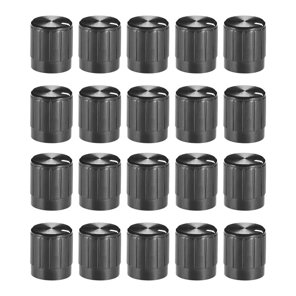 uxcell 20Pcs 6mm Shaft Hole Knob for Speaker Effect Pedal Amplifier Potentiometer Knob 14.5x17mm