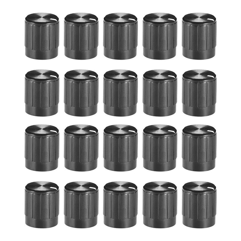 uxcell 20Pcs 6mm Shaft Hole Knob for Speaker Effect Pedal Amplifier Potentiometer Knob 14.5x17mm