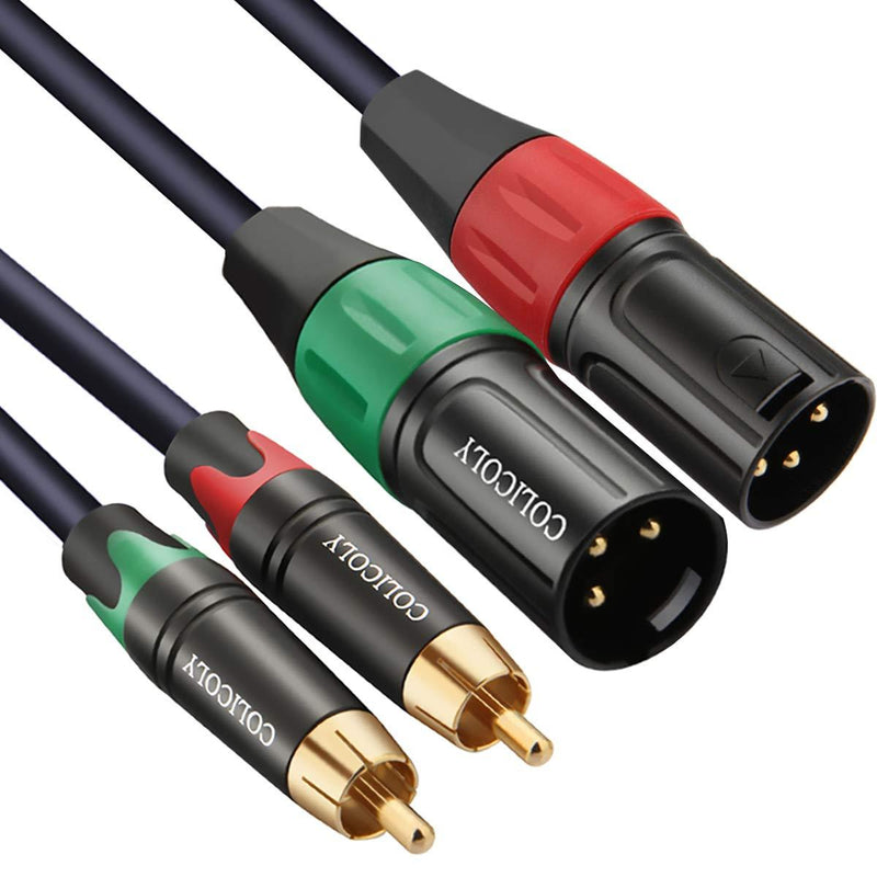 [AUSTRALIA] - COLICOLY RCA to XLR Cable, Dual RCA Male to Dual XLR Male HiFi Stereo Audio Connection Interconnect Cord Wire Path Lead - 10ft 