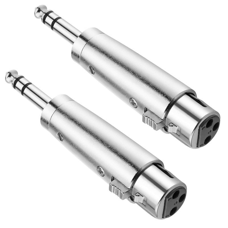[AUSTRALIA] - COLICOLY XLR Female to 1/4 Inch TRS Stereo Jack Plug Balanced Cable Adapter - 2 Pack 2 PCS 