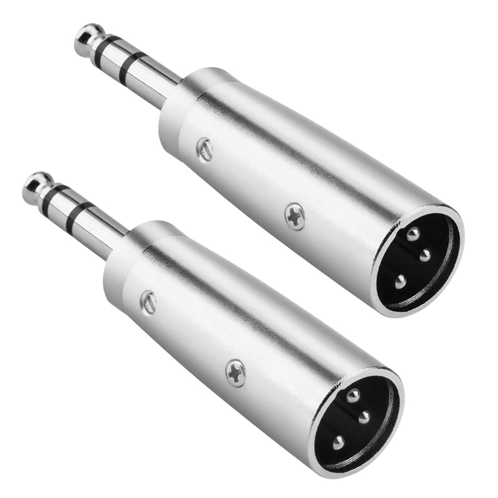 [AUSTRALIA] - COLICOLY 1/4 Inch TRS Stereo to XLR Male Plug Balanced Cable Adapter - 2 Pack 2 PCS 