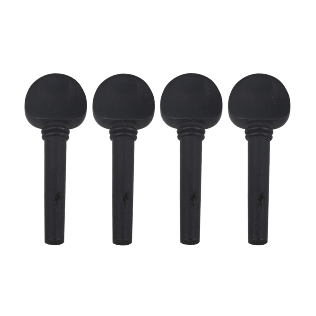 BQLZR 1/8 Size Violin Tuning Pegs Replacement Accessories w/Shell Dot Pack of 4 Black