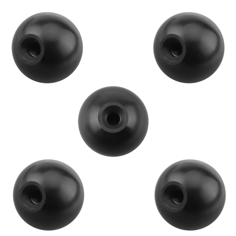 Othmro 5pcs Thermoset Ball Knob M6 Female Thread Machine Handle 30mm Diameter Smooth Rim 6mm 5 Pieces