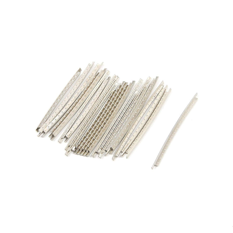 Geesatis 24 PCS Guitar Fret Wire Copper Fret Wire for Classical Vintage Guitar Fingerboard Fret Wire(Silver), 2.2 mm/0.087"