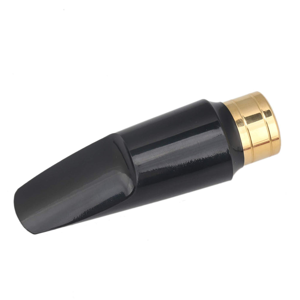 Yibuy Golden Black E Flat Alto Saxophone Mouthpiece?with Wooden Carrying Case