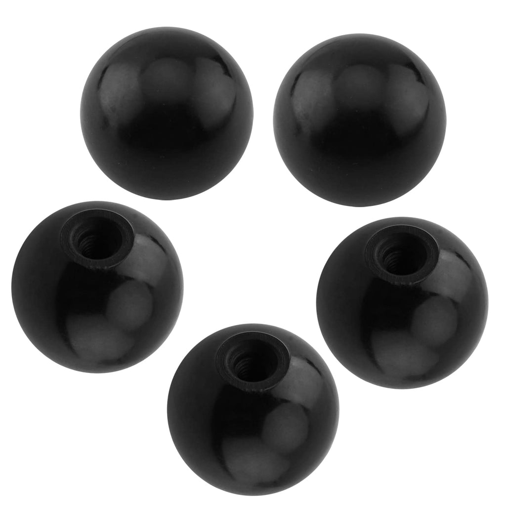 Othmro 5Pcs Threaded Ball Knobs, 1.57Inch Dia 0.31Inch Thread M8 Female Thread Black Bakelite Handle Thermoset Ball Knob for Lawn Mowers Exercise Equipment Machinery Valves Spigots (AM8x40) M8*40mm