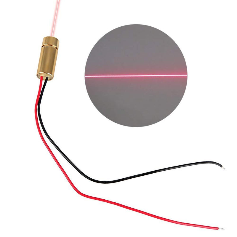 Focusable Laser Module, 2.8-5V | 650nm | 5mW | 923mm Diode Module Red Dot Laser Head Measuring Tool (Line)