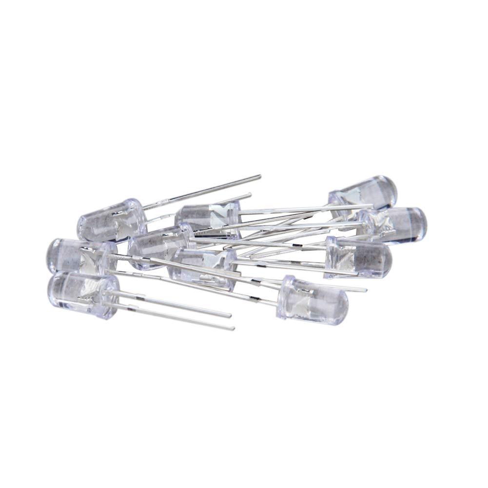 Othmro Green LED Diode Lights Clear Round Transparent Super Bright Lighting Bulb Lamps Electronic Component Light Emitting Diodes 3-3.2V 20mA 10 PCS