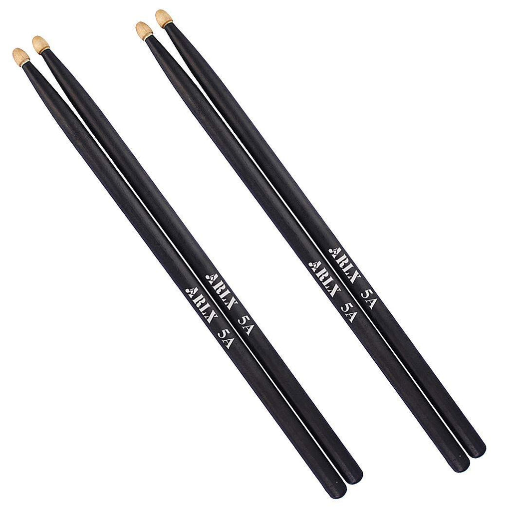 Drum sticks 5a Wood Tip drumsticks 2 Pair Black Drum stick