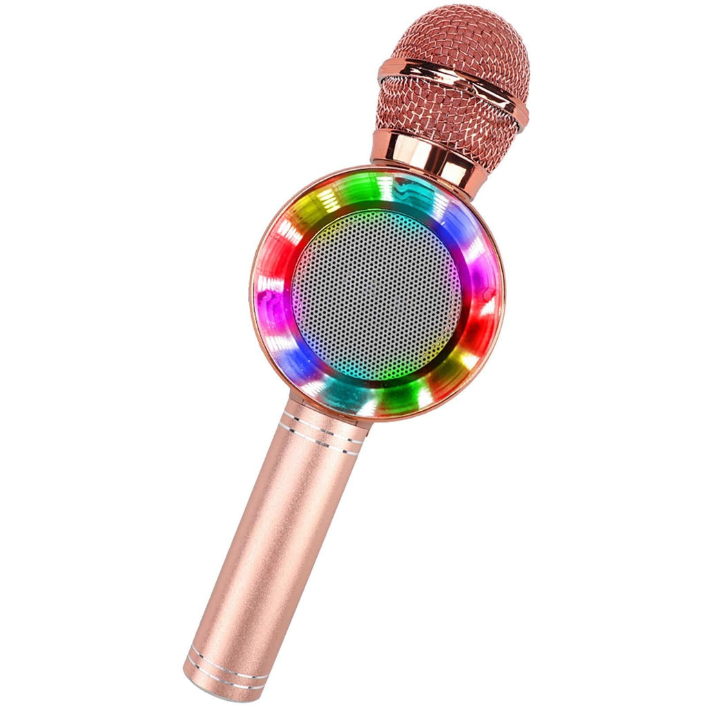 [AUSTRALIA] - Wireless Bluetooth Karaoke Microphone for Kids, All-in-One Portable Handheld Karaoke Mic Speaker Machine with Light for Kids Adults Girls Boys Home Birthday Outdoor Family Friends Party Singing 