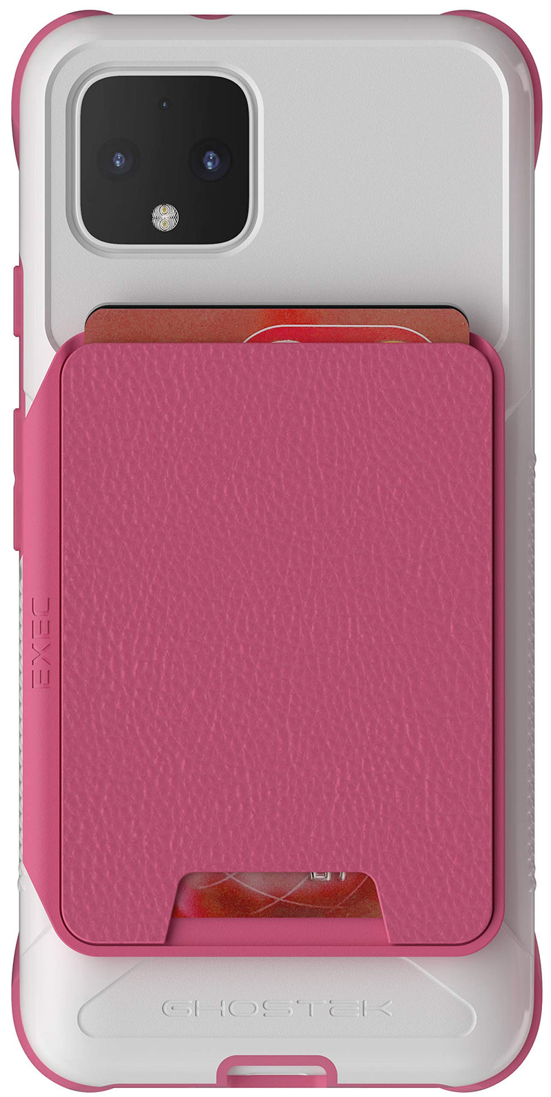 Ghostek Exec Magnetic Wallet Pixel 4 Case with Detach Slide-Out Leather Card Holder Built-in Magnet is Perfect for Car Mounts and Removable for Wireless Charging 2019 Google Pixel 4 (5.7 Inch) - Pink