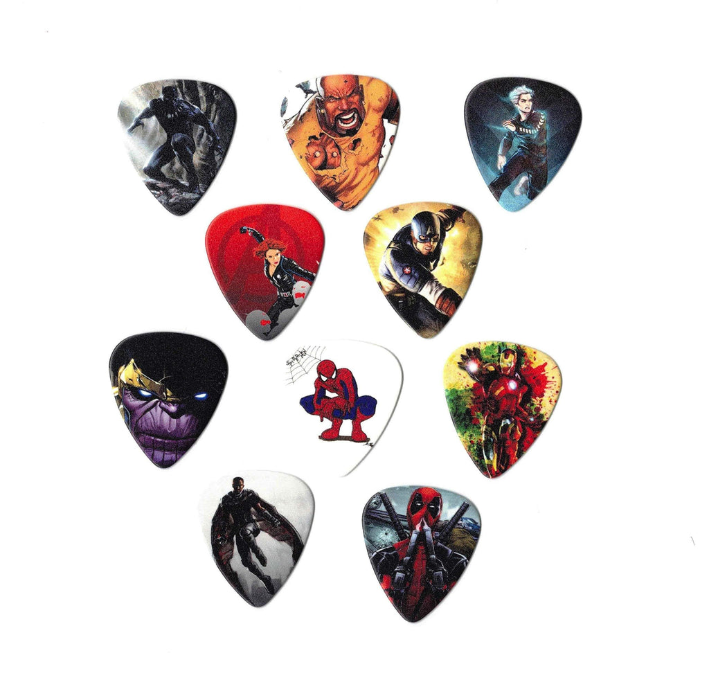 Marvel Avenger's Guitar Picks | 10 medium picks