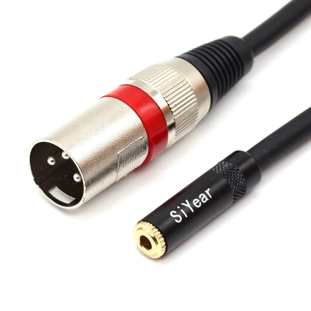 [AUSTRALIA] - SiYear 3.5mm Female Mini Jack Stereo to XLR Male Microphone Cable, 1/8" Female TRS to XLR 3 Pin Adapter Cord Converter(0.5M) 3.5F-XLRM-50cm 