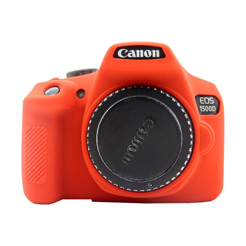 Easy Hood Case for Canon EOS Rebel T6 T7, Anti-Scratch Soft Silicone Protective Cover Protector Skin for Canon EOS 1500D Rebel T7 / EOS 1300D Rebel T6 DSLR Camera (Red) Red