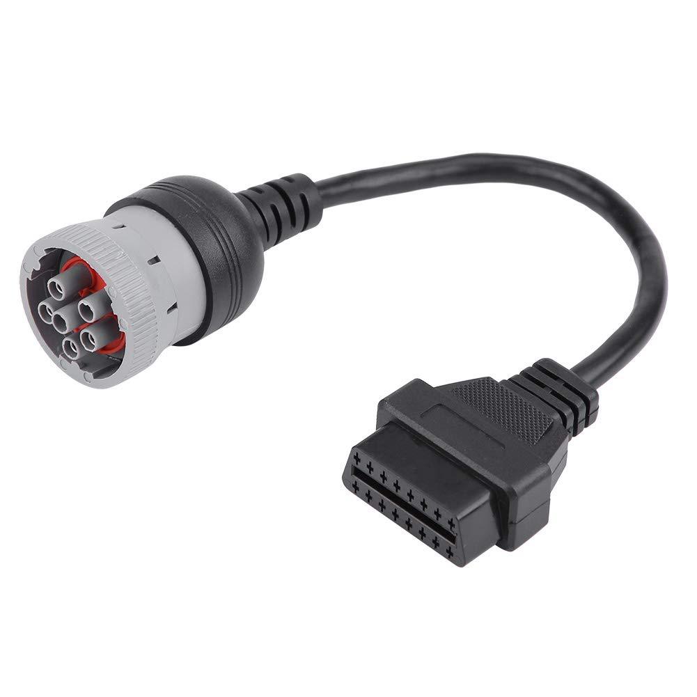 Adapter Cable, Truck Diagnose Interface Female 16 Pin OBD2 6 Pin Replacement Adapter Cable for Automotive Diagnostic Tool