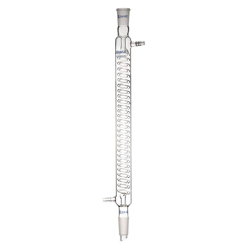 Labasics Borosilicate Glass Graham Condenser with 24/40 Joint 400mm Jacket Length Lab Glass Condenser 400 mm