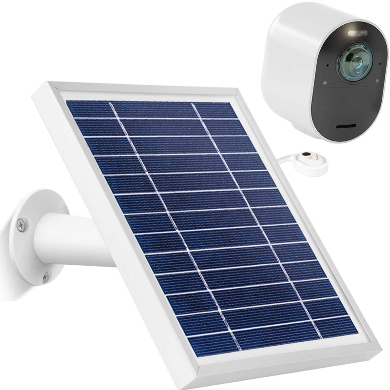 [AUSTRALIA] - Uogw Solar Panel Charge for Arlo Pro 3 /Arlo Ultra/Ultra 2/Arlo Pro 4, with 11.5ft Waterproof Magnetic Power Cable, Adjustable Mount(Silver)(NOT for Arlo Essential Spotlight) Silver 