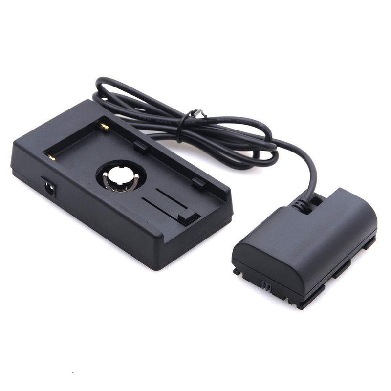 Foto4easy NP-F970 to LP-E6 Dummy Battery Power Adapter Mount Plate with Hot Shoe for Canon EOS 5D2 5D3 5D4 6D 6D2 7D 7D2 60D 70D 80D DSLR Camera and Sony NP-F NP-F970 F960 F770 Battery