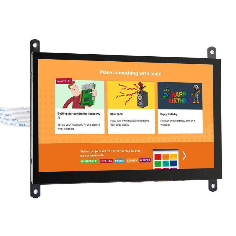 [AUSTRALIA] - OSOYOO 7 Inch DSI Touch Screen LCD Display 800x480 for Raspberry Pi 4 3 3B+ 2 | Portable Capacitive Touchscreen Monitor with DSI Cable | Easy to DIY Create IOT Circuits and Learn Coding for Beginners 