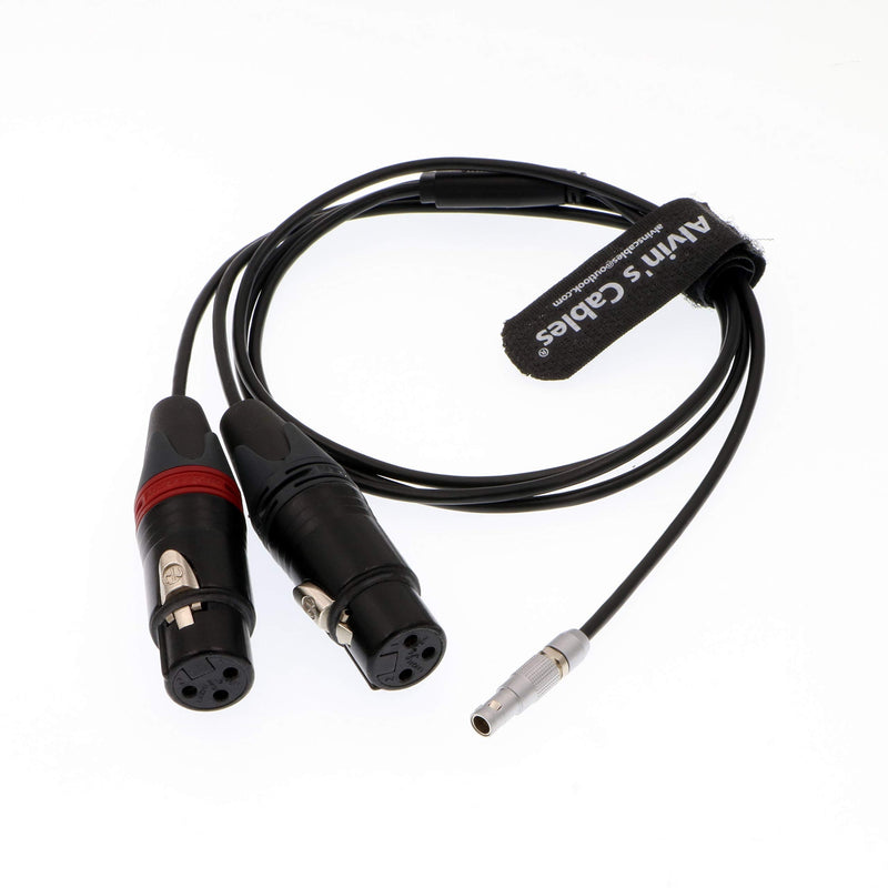 Alvin's Cables Dual XLR 3 Pin Female to 5 Pin Male Audio Input Cable for Arri Alexa Mini Straight 5pin