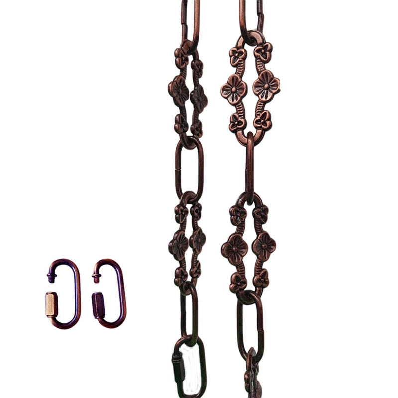 [AUSTRALIA] - WOERFU 32 inch Antique Red Bronze Decorative Plum buckle Chain for Hanging Lighting (Red bronze) 