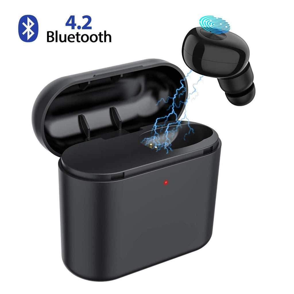 Bluetooth Earbud,ownta Wireless Headphones with Light Charging Case Headset Single Earbud Compatible Smartphone/iPhone 6 7 8 Plus X/iPad Samsung Android S21