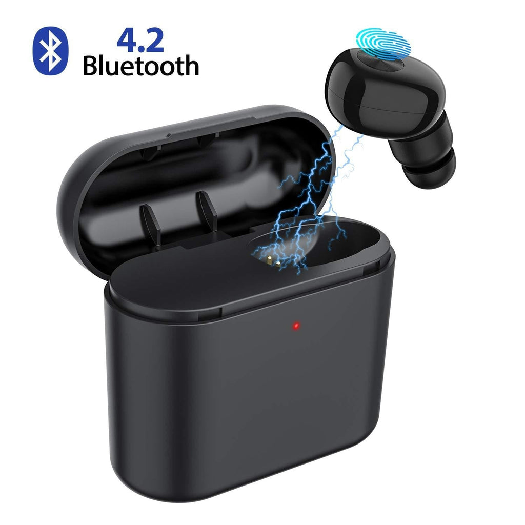 Bluetooth Earbud,ownta Wireless Headphones with Light Charging Case Headset Single Earbud Compatible Smartphone/iPhone 6 7 8 Plus X/iPad Samsung Android S009