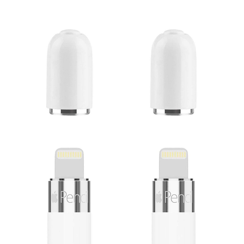 CoBak Replacement Cap for Apple Pencil, Magnetic Protective Cap Cover iPencil Cap for iPad Pencil(2 Pack) White