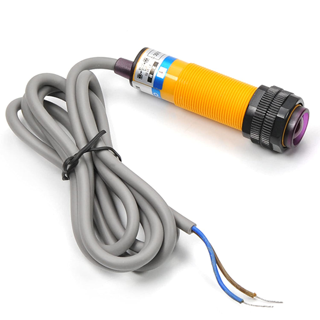 Fielect 2Pcs Photoelectric Sensors Through-Beam Detection Photoelectric Sensor Switch 200MA Detection Distance 5M 3/2 Wires E3F-5L+E3F-5DN1 Models : E3F-5L+E3F-5DN1