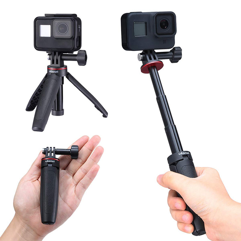 Extendable Selfie Stick for Gopro, Portable Vlog Selife Stick Tripod Stand for Gopro Hero 8/7/6/5 Black/Gopro Max DJI Osmo Action Insta 360 Action Camera Accessory Kits